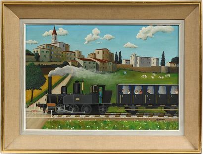 Maxime VOYET dit MAXIME (1896-1985).
Train,...