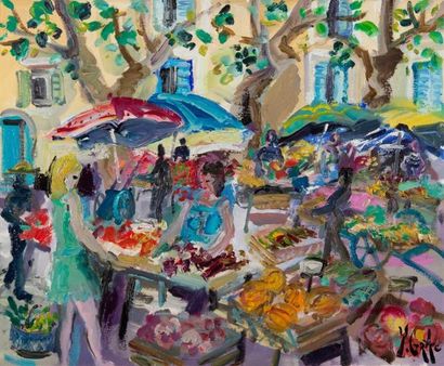 GRAC Yvon
Scène de marché provençal Huile...