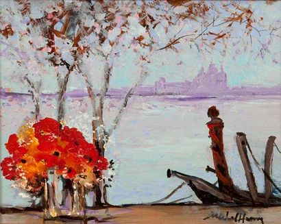 MICHEL-HENRY
Venise Huile sur toile SBD,...