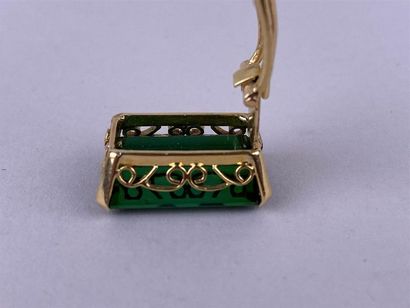 Paire de clips d'oreille en or jaune 18K...
