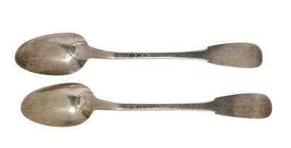Paire de cuillères à ragoût en argent, modèle...