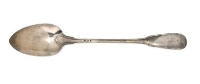 Cuillère à ragoût en argent, modèle à filet,...