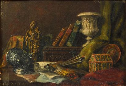 Adrien BONNEFOY (XIXe).
Natures mortes aux...