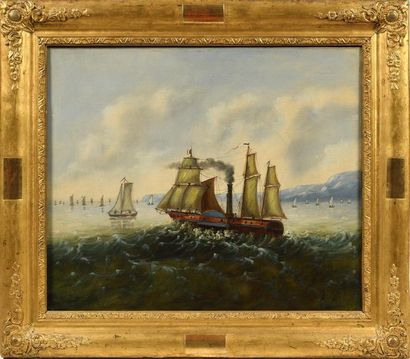 École française fin XIXe-début XXe.
Bateau...