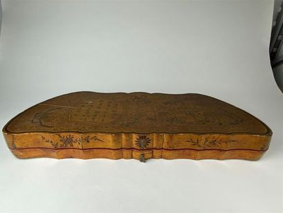 CHINE, CANTON, fin XIXe.
Cithare en bois...