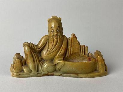 CHINE, début XXe.
Petit repose-pinceaux en...