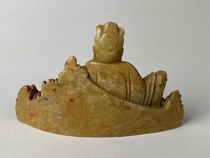 CHINE, début XXe.
Petit repose-pinceaux en...