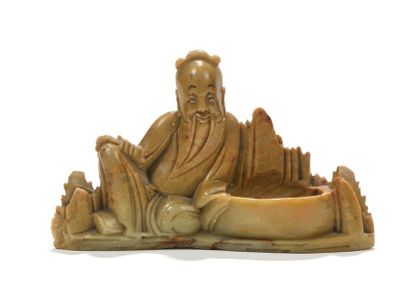 CHINE, début XXe.
Petit repose-pinceaux en...