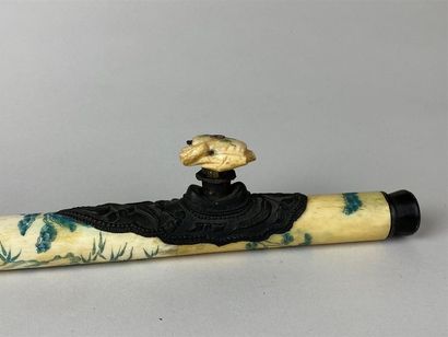 CHINE, fin XIXe-début XXe.
Pipe à opium en...