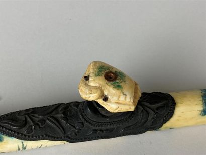 CHINE, fin XIXe-début XXe.
Pipe à opium en...