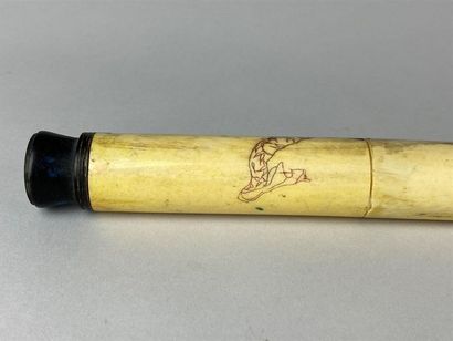 CHINE, fin XIXe-début XXe.
Pipe à opium en...
