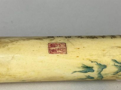CHINE, fin XIXe-début XXe.
Pipe à opium en...