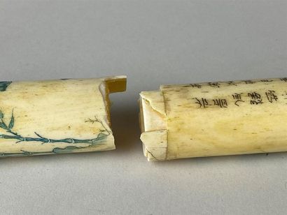 CHINE, fin XIXe-début XXe.
Pipe à opium en...