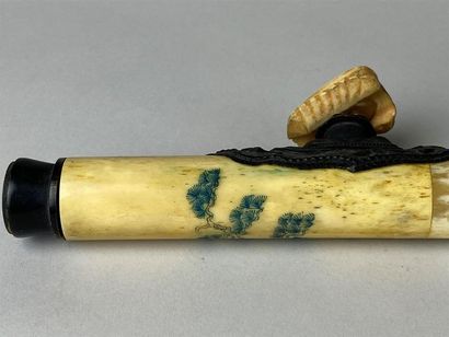 CHINE, fin XIXe-début XXe.
Pipe à opium en...