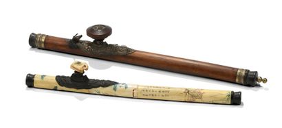 CHINE, fin XIXe-début XXe.
Pipe à opium en...