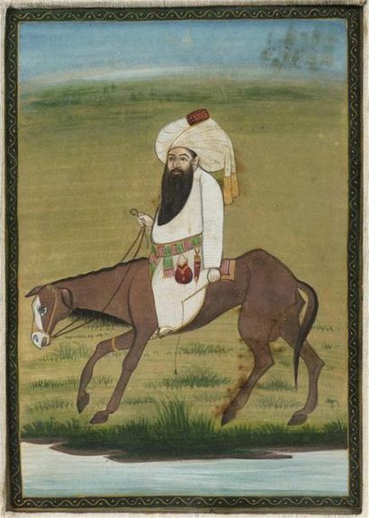 INDE DU NORD, RAJASTHAN, début XXe.
Portrait...