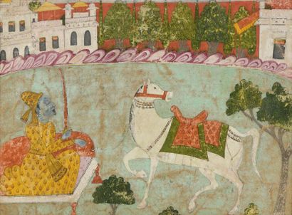 INDE DU NORD, RAJASTHAN, fin XIXe.
Scène...