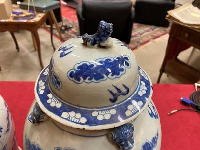 CHINE, fin XIXe-début XXe..
Paire de potiches...