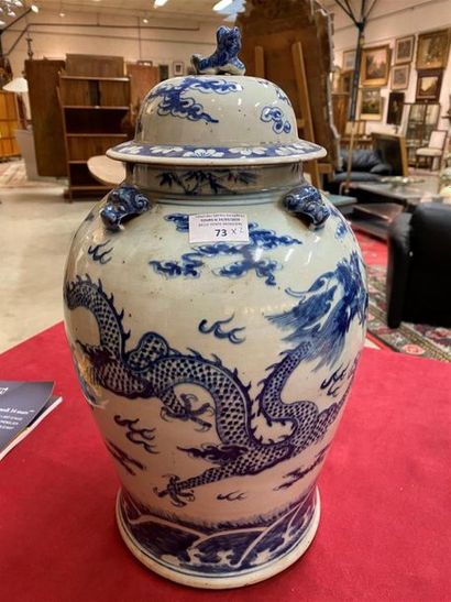 CHINE, fin XIXe-début XXe..
Paire de potiches...