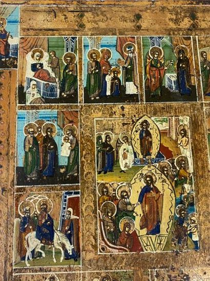 RUSSIE Méridionale, XIXe.
Icône des grandes...