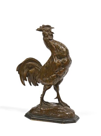Antoine Louis BARYE (1796-1875).
Coq.
Sculpture...