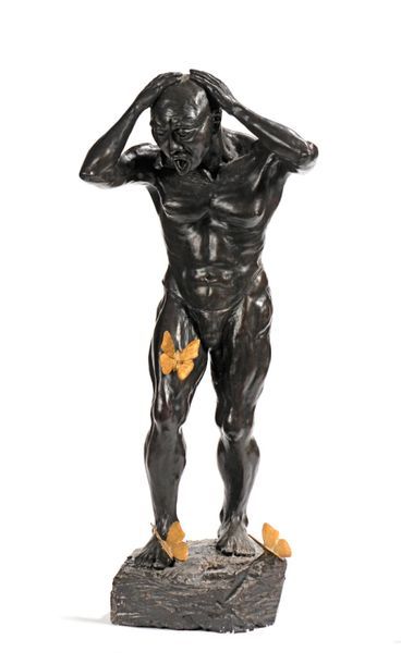 M. DOREAU (XXe).
L'homme apeuré.
Sculpture...