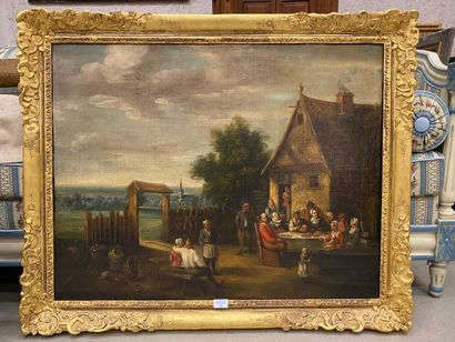 École flamande XVIIIe, suiveur de David TENIERS...