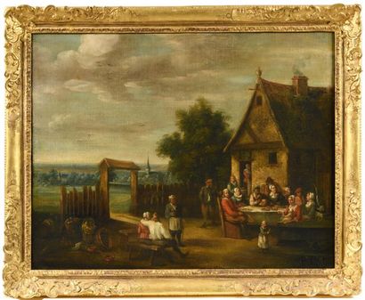 École flamande XVIIIe, suiveur de David TENIERS...