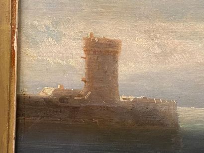 Jean-Baptiste Henri DURAND-BRAGER (1814-1879).
Marine.
Huile...