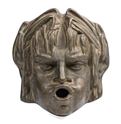 Élément de fontaine en bronze à décor d'un...