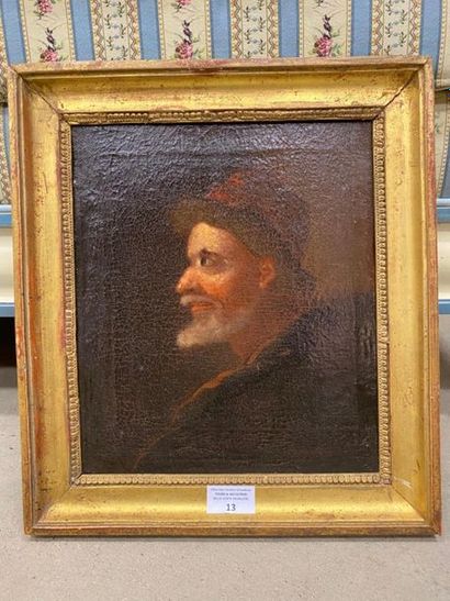 École allemande XIXe.
Portrait d'homme de...