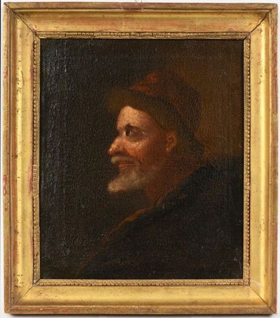 École allemande XIXe.
Portrait d'homme de...