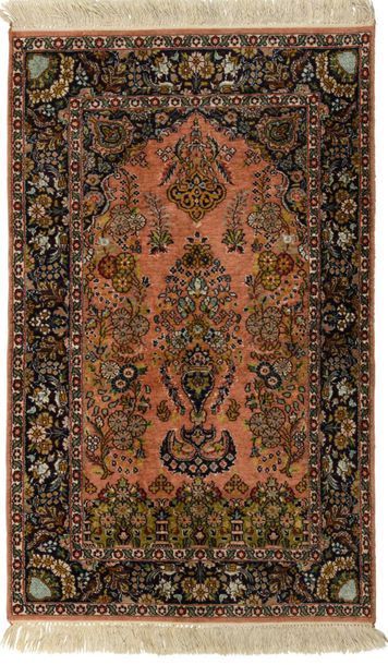 Petit tapis de prière Cachemire en laine...
