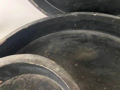 CHINE, début XXe.
Grande boîte couverte en...