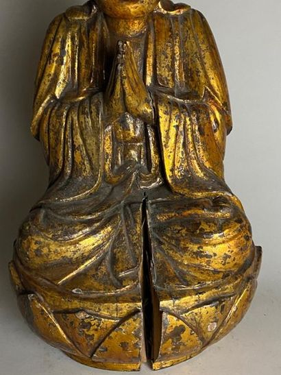 CHINE DU SUD, fin XIXe. 
Statue de bouddha...
