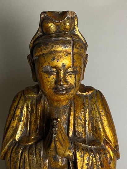 CHINE DU SUD, fin XIXe. 
Statue de bouddha...