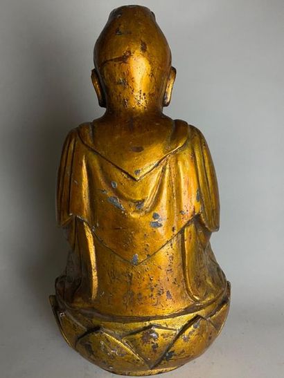 CHINE DU SUD, fin XIXe. 
Statue de bouddha...