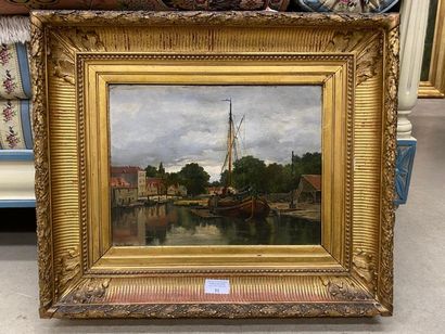 Émile Louis VERNIER (1829-1887).
Bateau fluvial...
