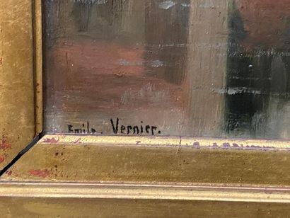 Émile Louis VERNIER (1829-1887).
Bateau fluvial...