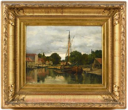 Émile Louis VERNIER (1829-1887).
Bateau fluvial...