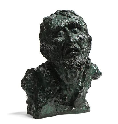 École française XXe.
Buste de vieillard.
Sculpture...