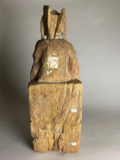 CHINE, fin XIXe.
Statuette de dignitaire...