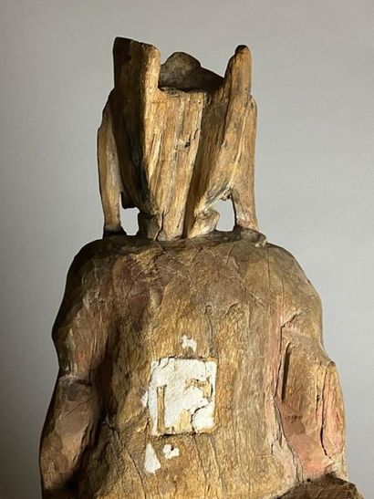 CHINE, fin XIXe.
Statuette de dignitaire...