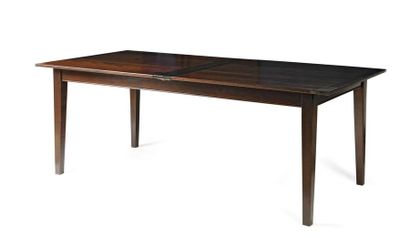 Importante table rectangulaire en bois exotique...