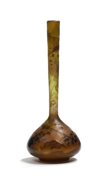 Émile GALLE (1846-1904).
Vase soliflore à...