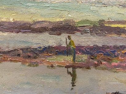 Albert MALET (1905-1986).
La pêche à pied...
