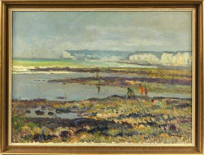 Albert MALET (1905-1986).
La pêche à pied...