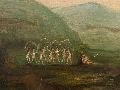 École française vers 1820.
La Danse des Nymphes.
Huile...