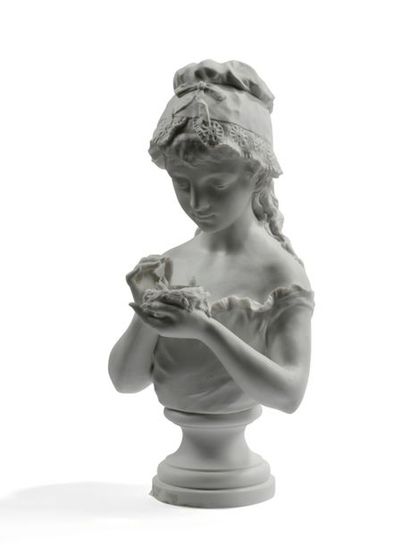 École française vers 1900.
Jeune fille au...