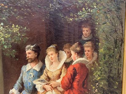 Carlo ROSSI (fin XIXe).
La Révérence.
Huile...